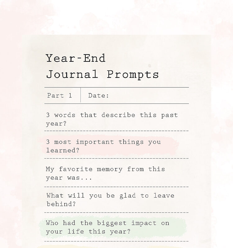 Year End Journal Prompts