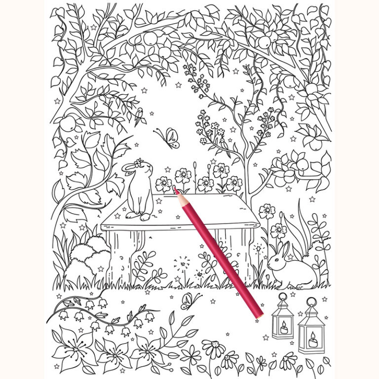 An Enchanted Garden Coloring Book by Fleurette Press