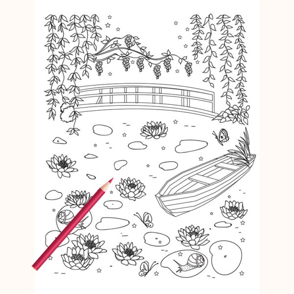 An Enchanted Garden Coloring Book by Fleurette Press