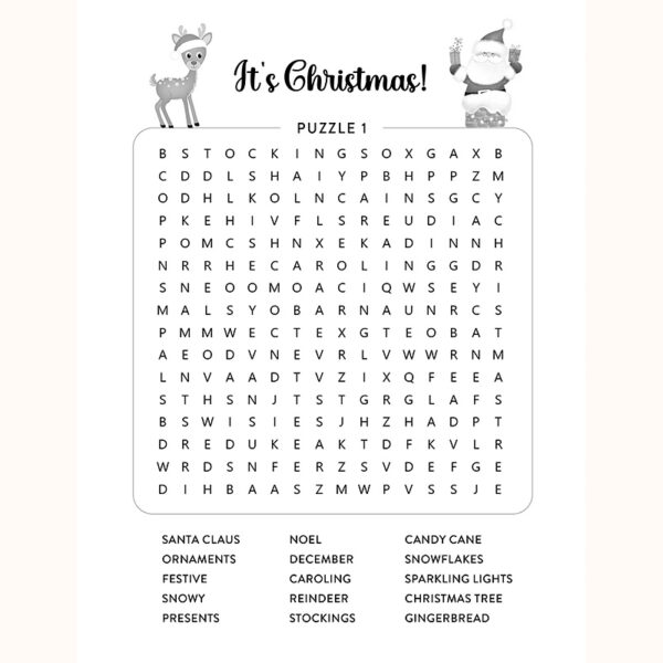 Christmas Word Search Puzzle Book