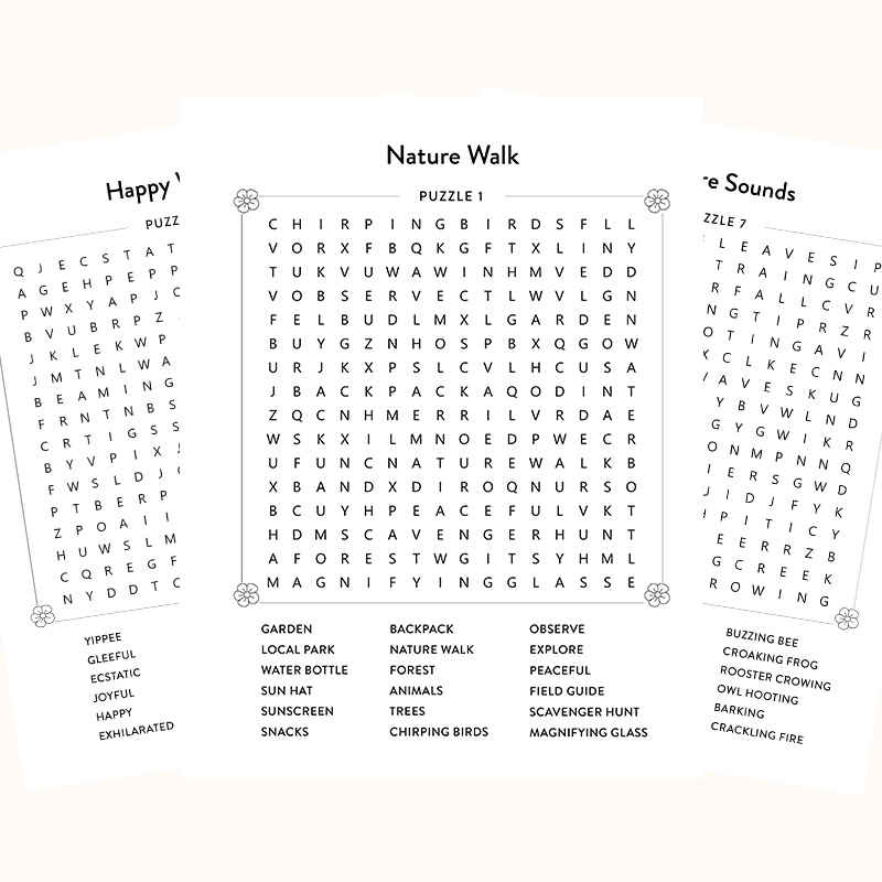 100 Themed Word Search Sample Set